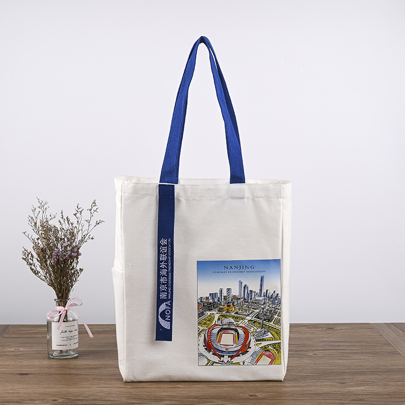 创意彩色印花手提帆布袋学生单肩棉布袋时尚服装购物袋定 做logo