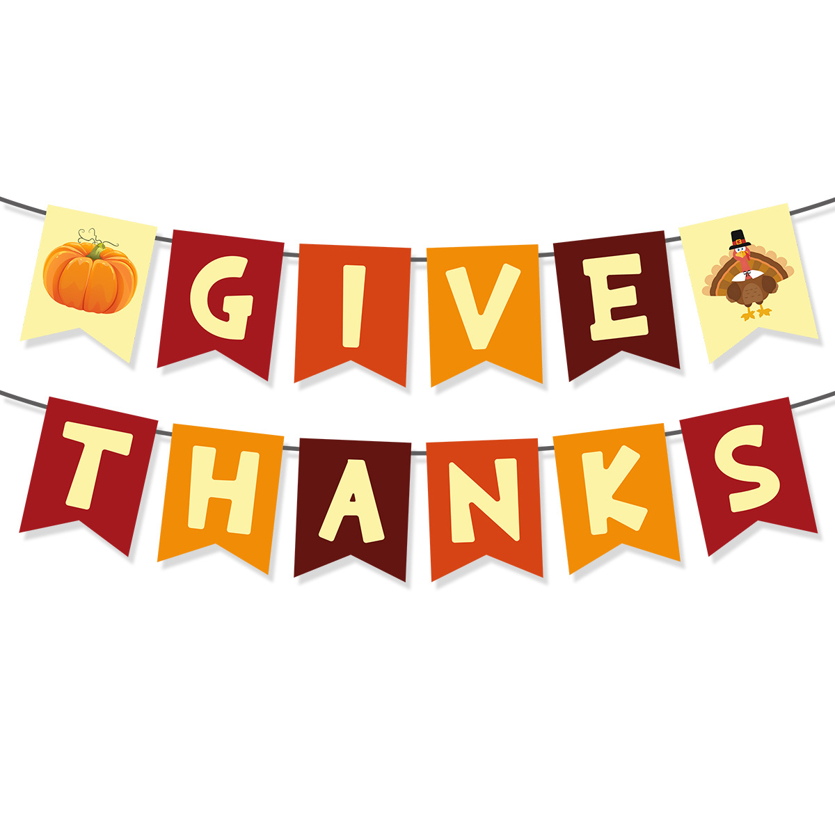 2025感恩节火鸡南瓜拉旗