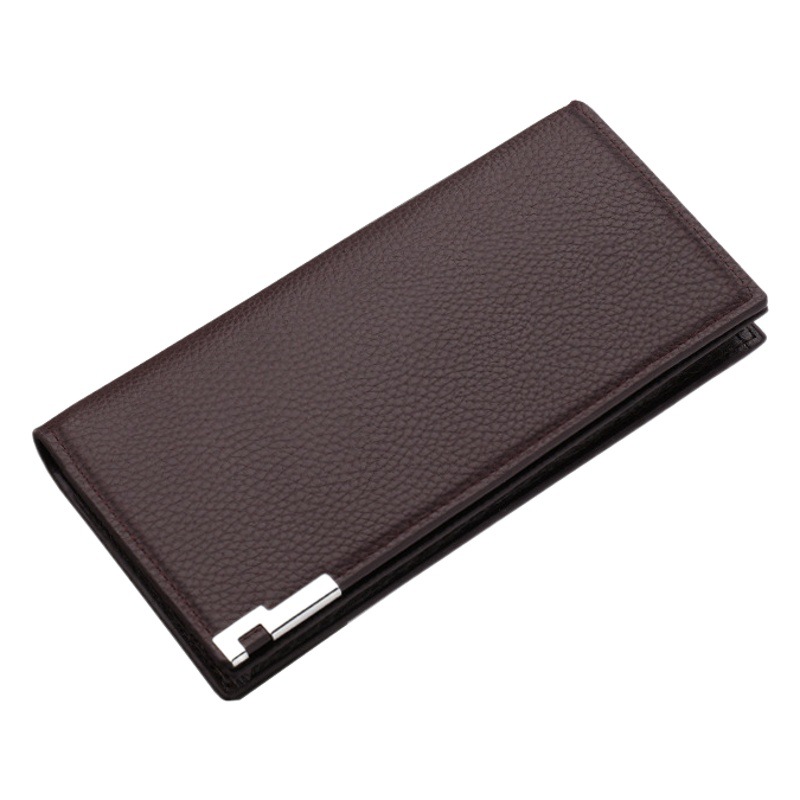 Cartera de los hombres billetera larga de los hombres más circunferencia diseño de nicho simple billetera de los hombres de gran capacidad estudiante universitario bolso de los hombres