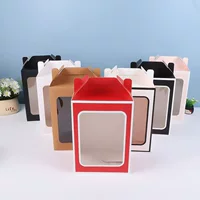 Коробка-саквояж с открывающимся окном, прозрачная упаковочная коробка для цветов, прямые поставки с фабрики, большой размер