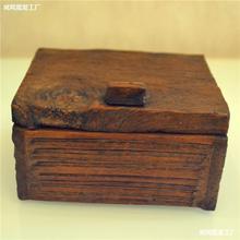 艺品木雕收纳盒饰品盒桌面摆件名片盒方形树脂工艺品