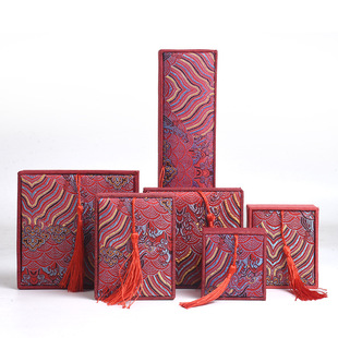 Red Tassel Sea Wave Tassel Jewelry Bag Decoration Storage Box Ring Bracelet Badge Bracelet Bead Brocade Box