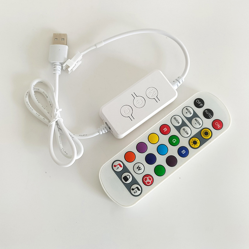 红外24键音乐USB幻彩3键小胶壳