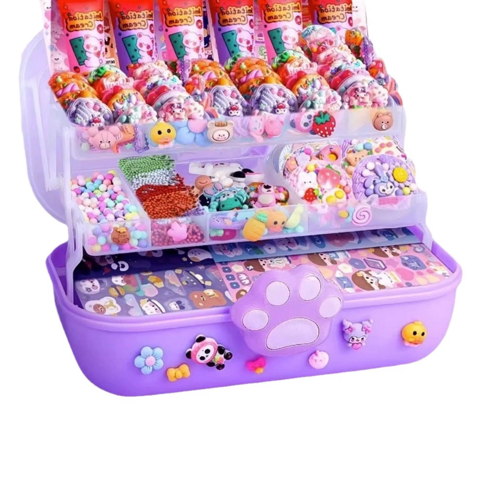 Крем-гель Goo Card Наклейка костюм Полный набор Игрушка для девочек Дети Deluxe Edition Ручной счет Подарочная коробка Ручной работы Материал для поделок