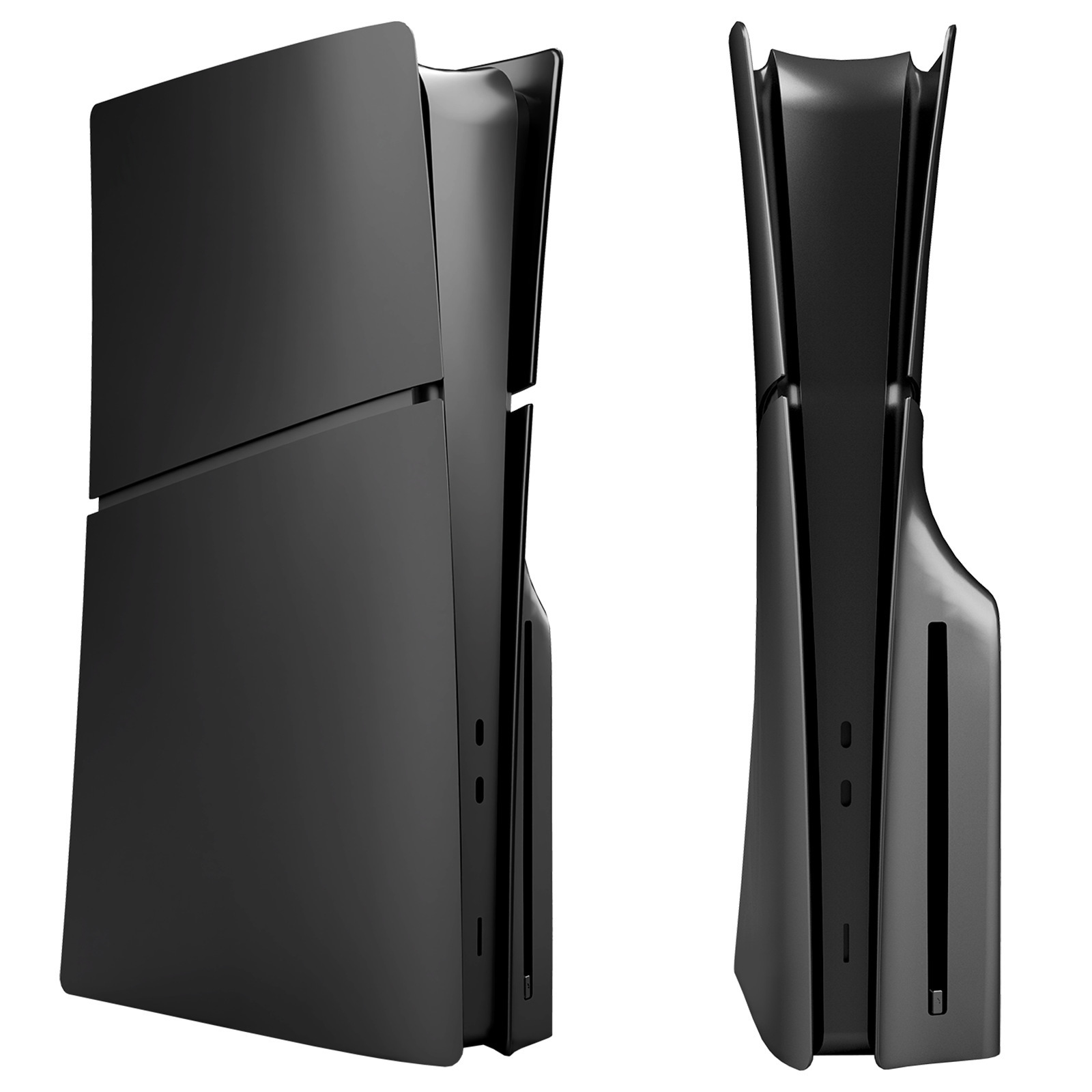 PS5 Slim Anniversary Case Replacement Grey Game Console Case Removable Black Slim Case