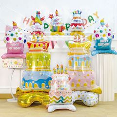 クロスボーダー熱採新型立ちケーキ台座アルミ膜風船子供パーティー誕生日装飾アマゾン