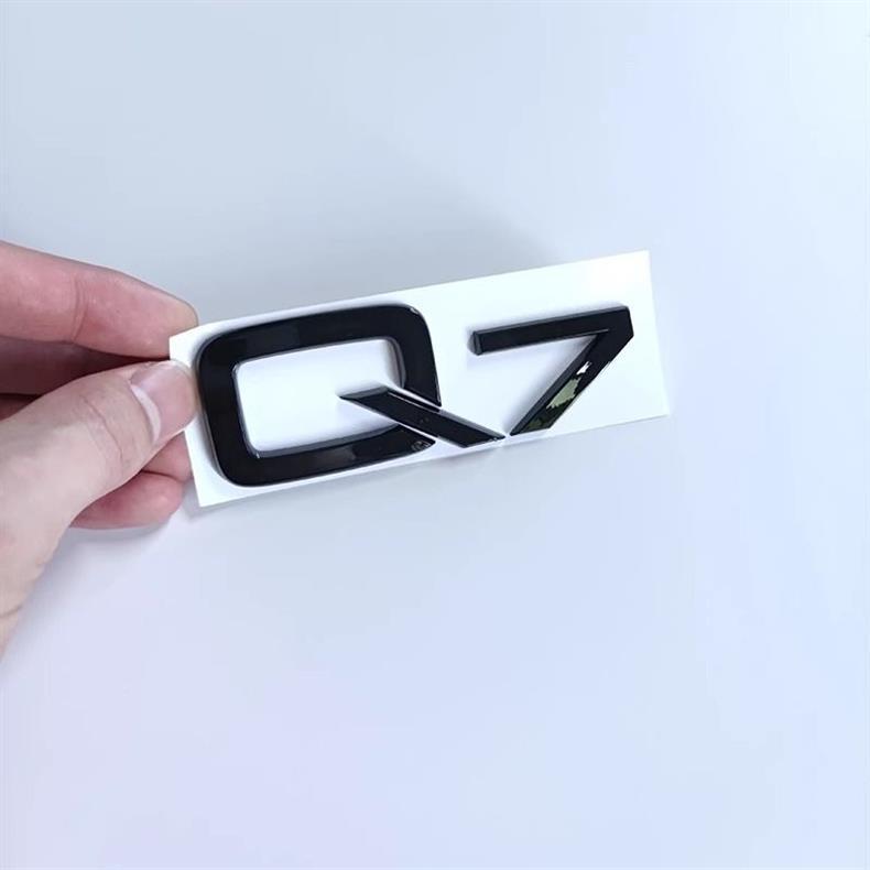 Audi Q5LQ7 modified black car emblem, 45 four-wheel drive, 55 TFSI engine, 2.0T and 3.0 engine options, rear four-ring lettering emblem set