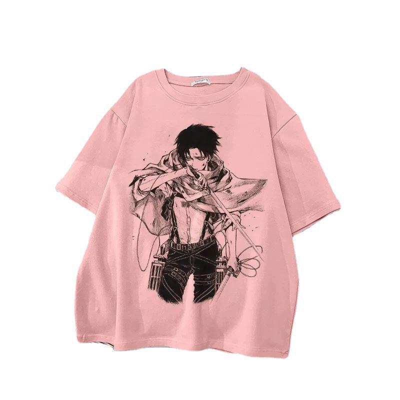 Summer Harajuku T-Shirt Japanese Anime Attack on Titan Levi