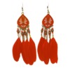 Retro ethnic earrings with tassels, boho style