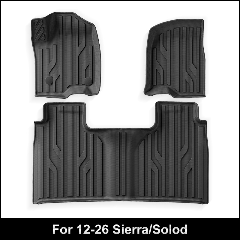 Подходят для автомобилей GMC Sierra и Chevrolet Silverado 2012-2026 годов выпуска. Автомобильные коврики из термоэластопласта (TPE) (для международной электронной коммерции).