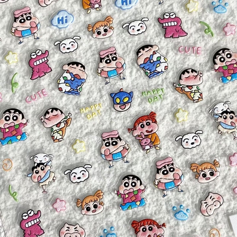 Japanese-Style Cartoon Crayon Shin-Chan Super Cute Grasshopper Lighter Nail New Chinese-Style Nail Art Stickers DIY Decoration Waterproof Japanese-Style Cartoon Crayon Shin-Chan Super Cute Grasshopper Lighter Nail New Chinese-Style Nail Art Stickers DIY Decoration Waterproof
