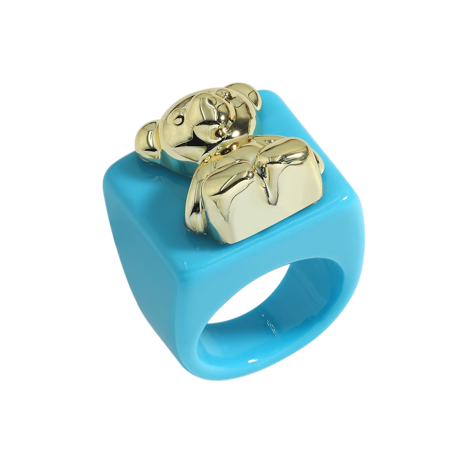 Venta Al Por Mayor Adorno Oso Lindo Color Caramelo Anillo De Resina Nihaojewelry display picture 11