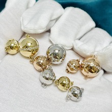 DIY珍珠配件 G18K黄金钻石扣 玉石项链手链毛衣链单排时尚搭扣女
