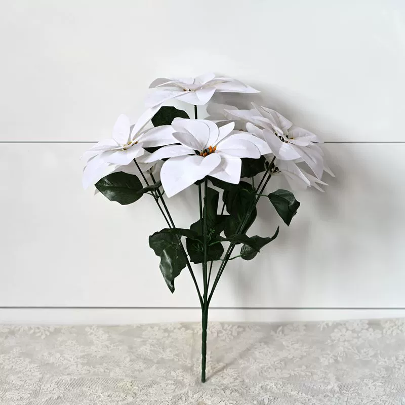 Искусственная poinsettia (Zhaoping), декоративная имитация шелка, 5–10 головок, множество цветов и вариантов горшков