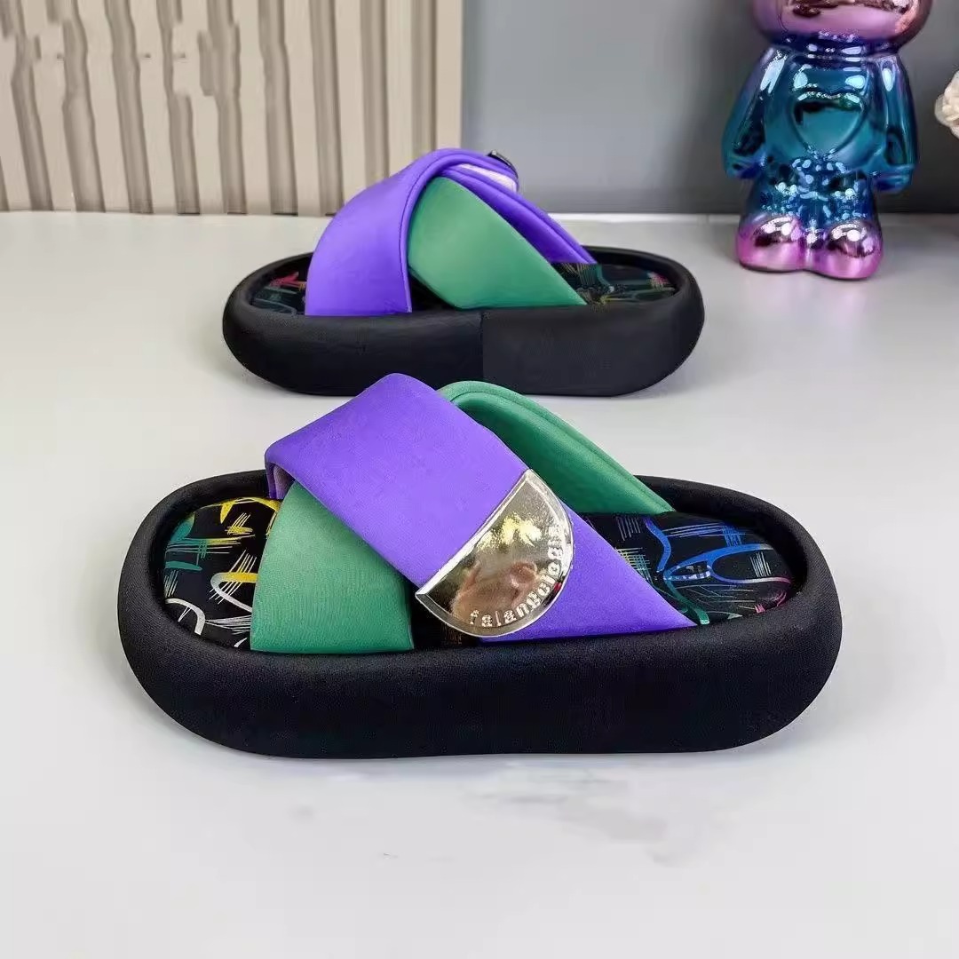 Women's Thick Sole Sandals Height Increasing Casual Platform Slides_voghion.com