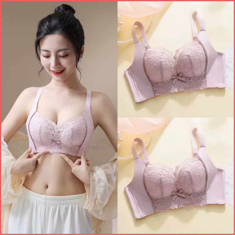Удобное женское нижнее белье, бюстгальтер push-up, органический латекс без проводов, кружевной комплект