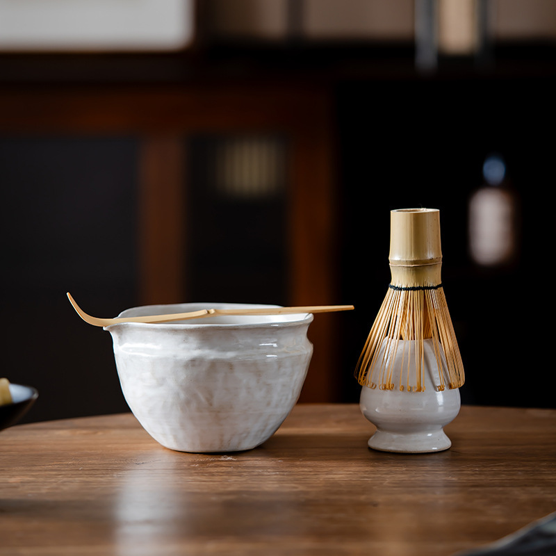 Japanese-Style Matcha Set with Bamboo Tea Whisk, Cross-Border Ceramic Matcha Bowl, Tea Brush, Tea Frother, Tea Ceremony Accessories Japanese-Style Matcha Set with Bamboo Tea Whisk, Cross-Border Ceramic Matcha Bowl, Tea Brush, Tea Frother, Tea Ceremony Accessories