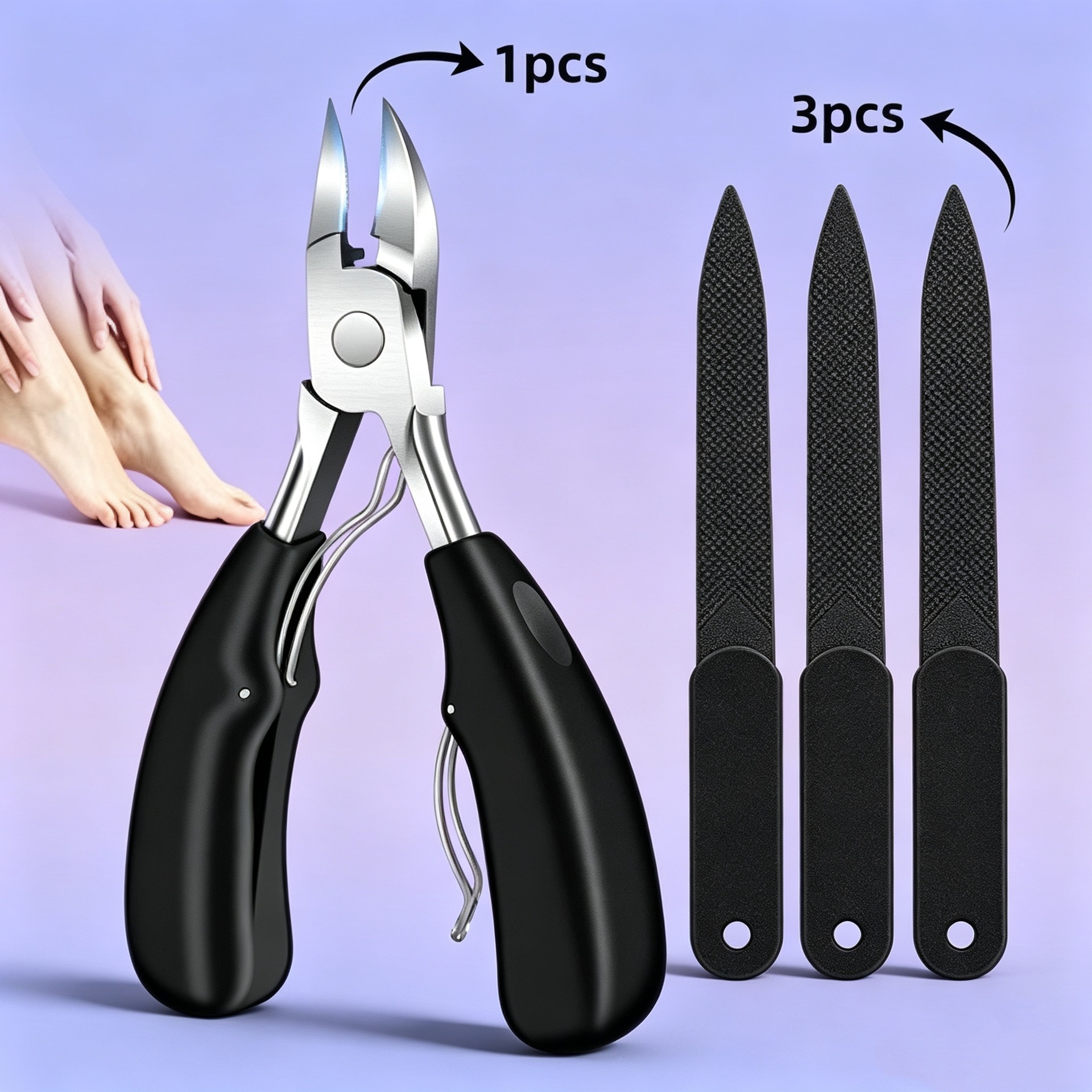 Nail Scissors, Eagle-Beak Pliers, Specialized Tool for Trimming Toenails, Single-Pointed Bevel Mouth, Home Care Set