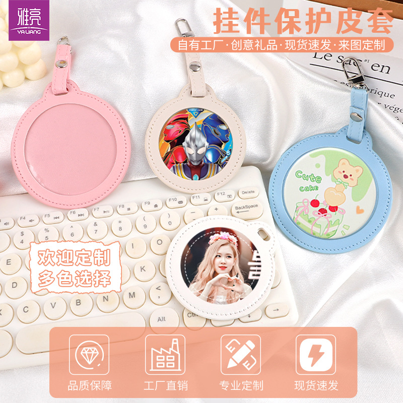 Porta Tarjetas de PVC con Insignia de Anime, Funda de Cuero con Cubierta Protectora de PU con Borde Redondo