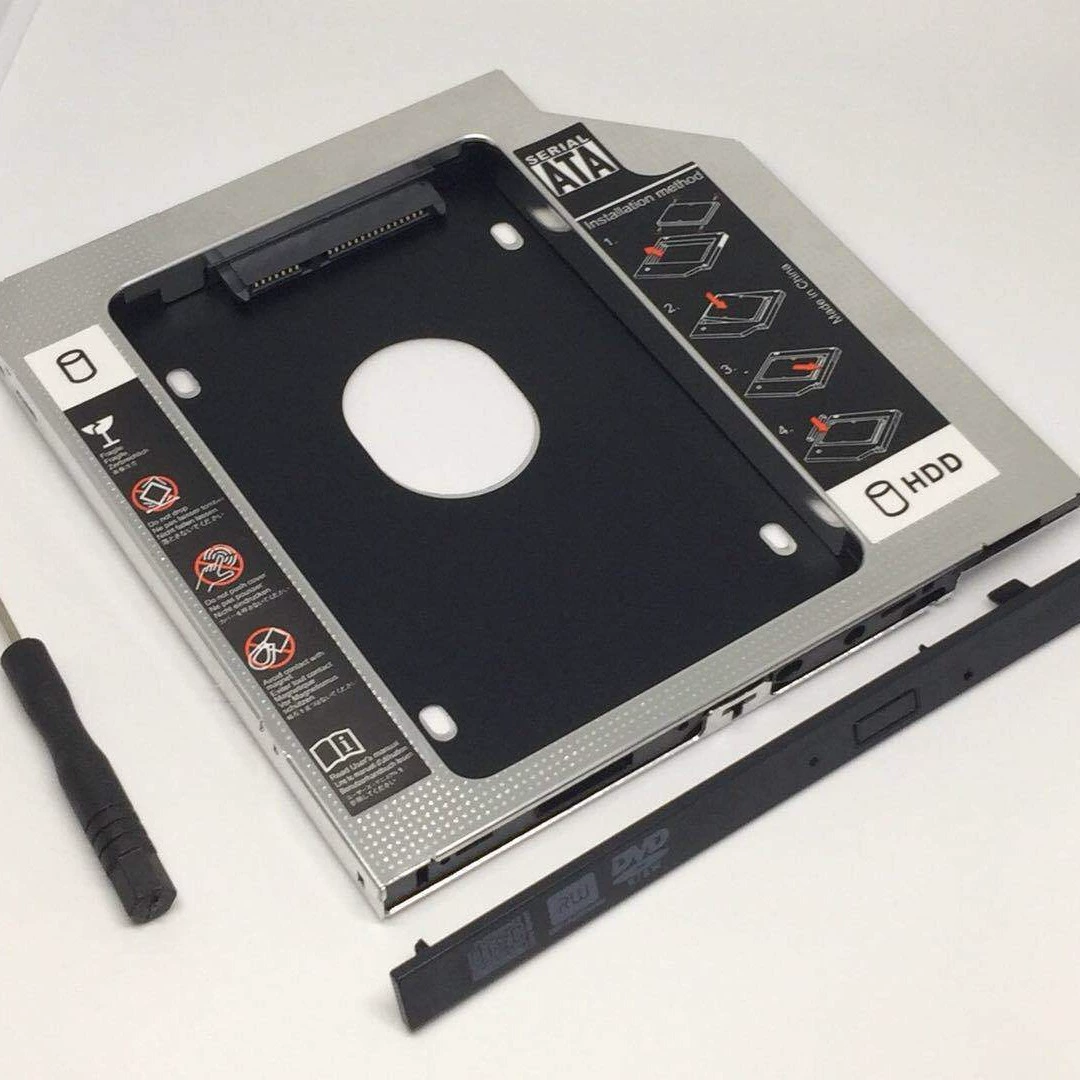 Заводская оптовая поставка лоток для привода ноутбука, кронштейн для HDD/SSD, механический кронштейн 9.5, полностью алюминиевый, SATA3