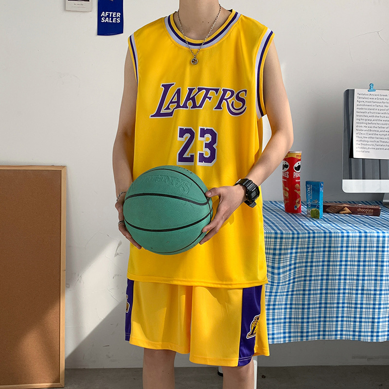 Men's Basketball Clothes Sports suit Plus Size Large Size Clothes Vest Loose Fat Mesh Breathable Shorts