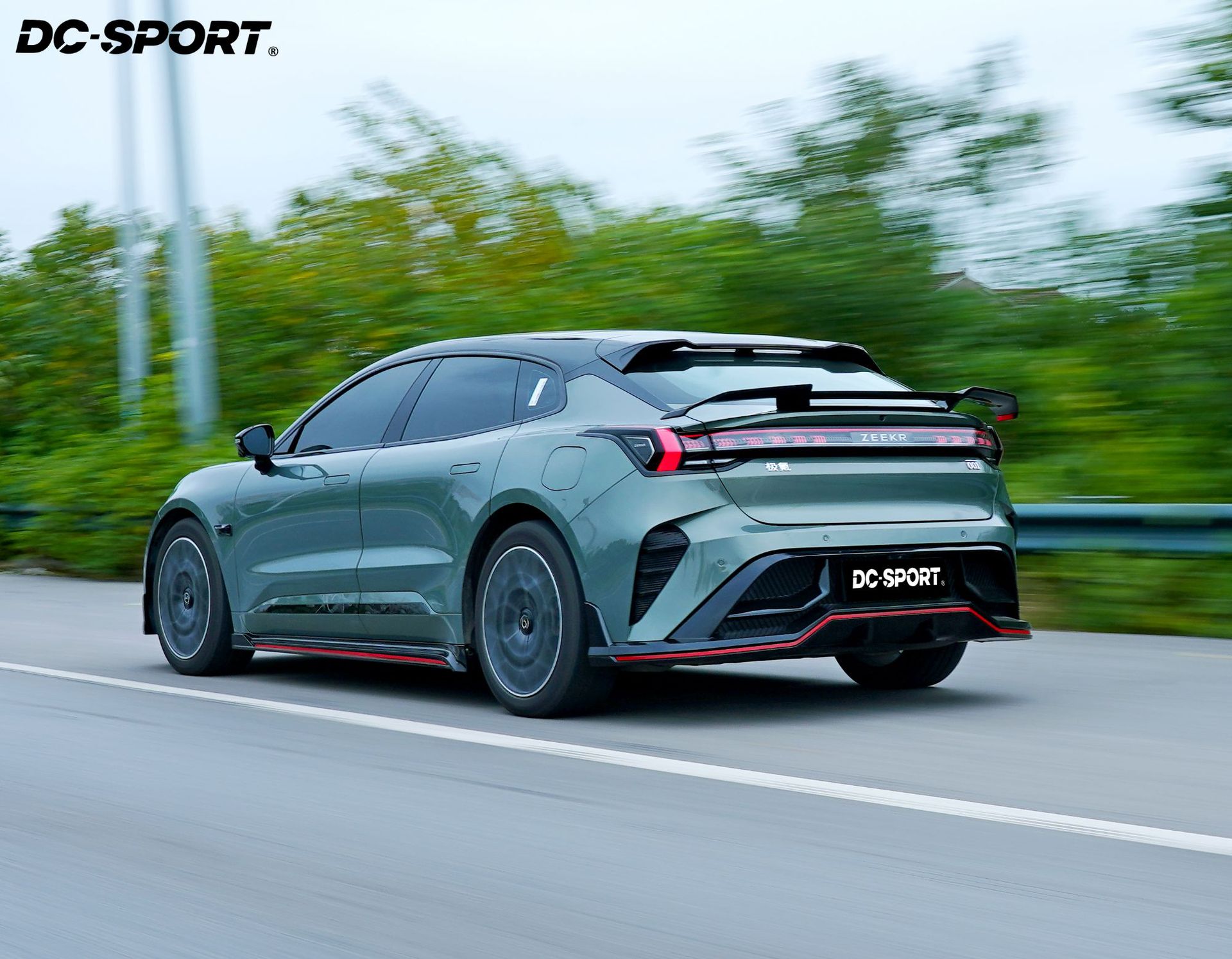 Suitable for 21-26 model Zeekr 001 DC model wide-body modification front spoiler, side skirts, rear lip, and sporty rear wing kit