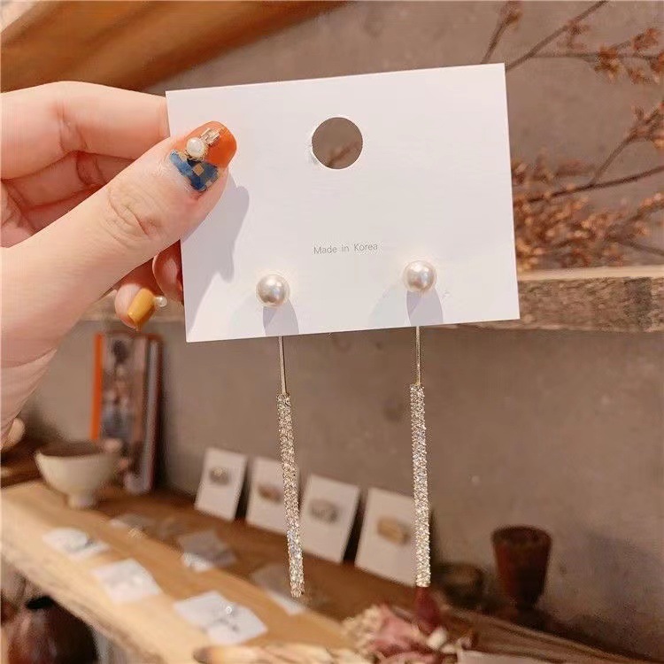 10g Weight 1 Pair Simple Style Geometric Solid Color Plating Inlay Rhinestone Rhinestones Drop Earrings
