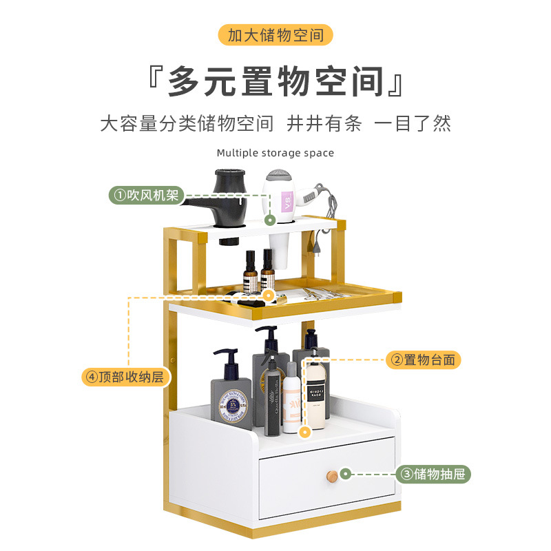 Gabinete para herramientas de barbería, suministros para salón de belleza, carrito pequeño, estante de almacenamiento multifuncional para peluquería, mesa para herramientas de peluquería image 3