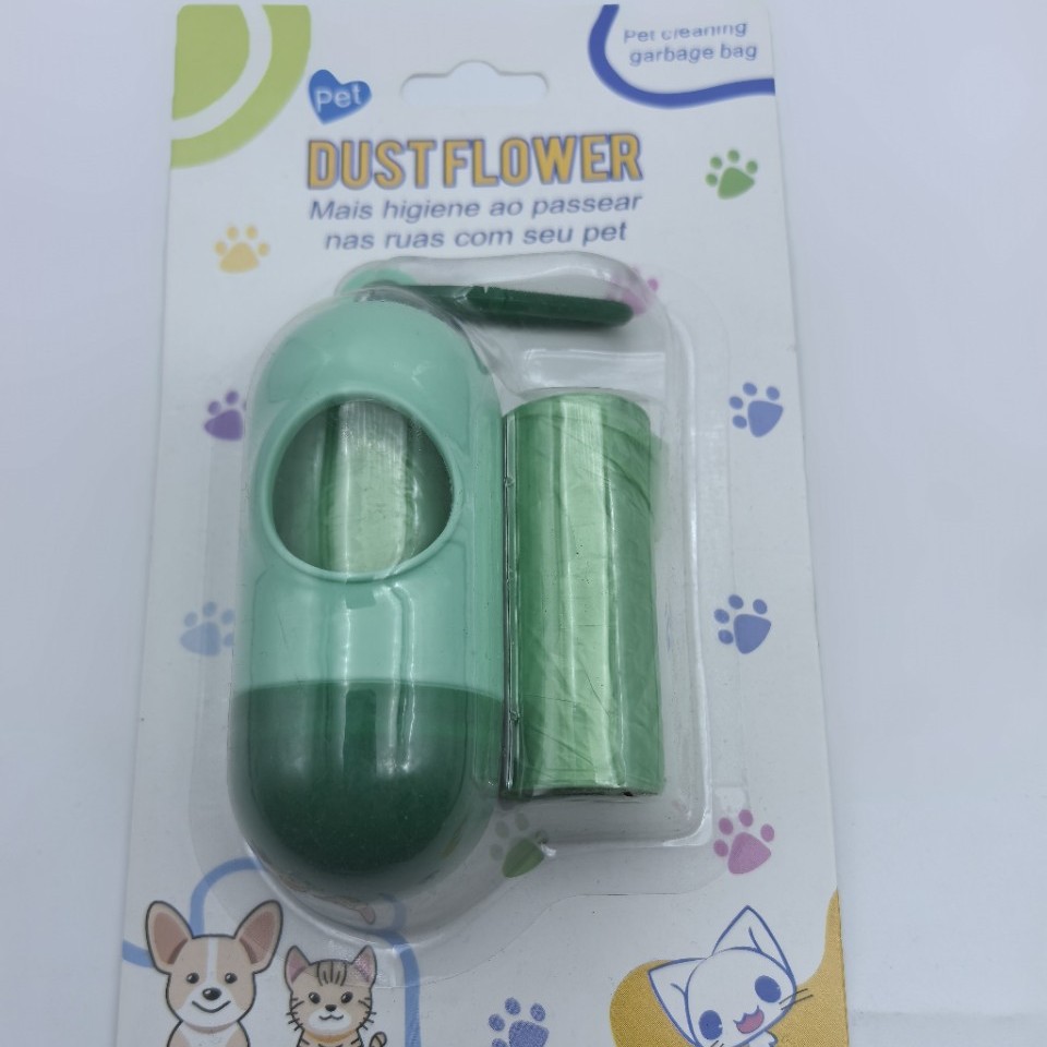 Dispensador de bolsa de basura tipo cápsula para mascotas mayorista tarjeta de absorción combinada portátil de almacenamiento para perros