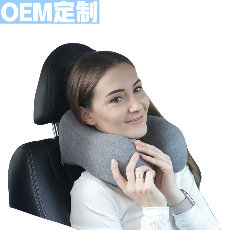 맞춤형 느린 반동 메모리 폼 U 자형 베개 사무실 낮잠 목 베개 비행기 자동차 여행 수면 유물
