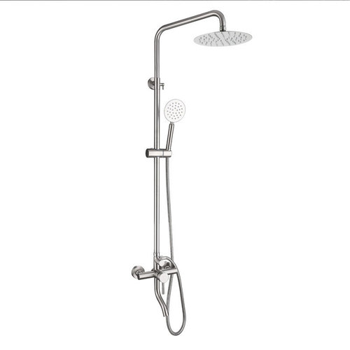 Manufacturer wholesale 304 stainless steel cross small plane three-speed shower set lift shower concealed installation