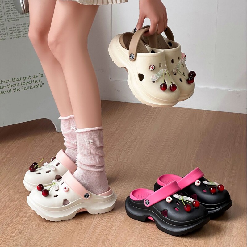 Recommended for Summer ~ Sweet and Cool New Eva Thick-Soled Clogs for Women, Height-Increasing Waterproof Closed-Toe Sandals, Beach Shoes Recommended for Summer ~ Sweet and Cool New Eva Thick-Soled Clogs for Women, Height-Increasing Waterproof Closed-Toe Sandals, Beach Shoes