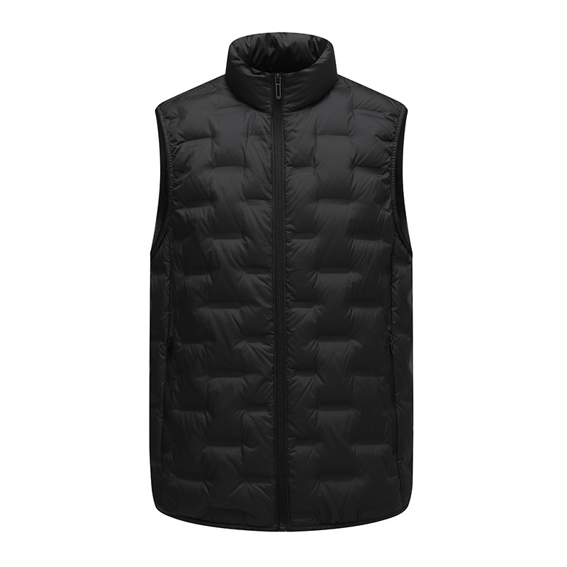 Filled with duck down, warm men's vest, popular down vest for young and middle-aged men, new technology with double-layer adhesive, new winter model