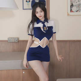 情趣内衣性感纯欲女警cos制服角色扮演刺激情诱惑水手服情'趣服装