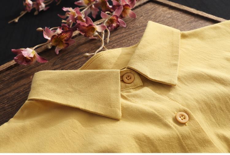 Women's Long Cotton Linen Shirt Loose Slim Fit Casual Elegant Fashion Outerwear Jacket Top For Spring Autumn_ecoleips.com