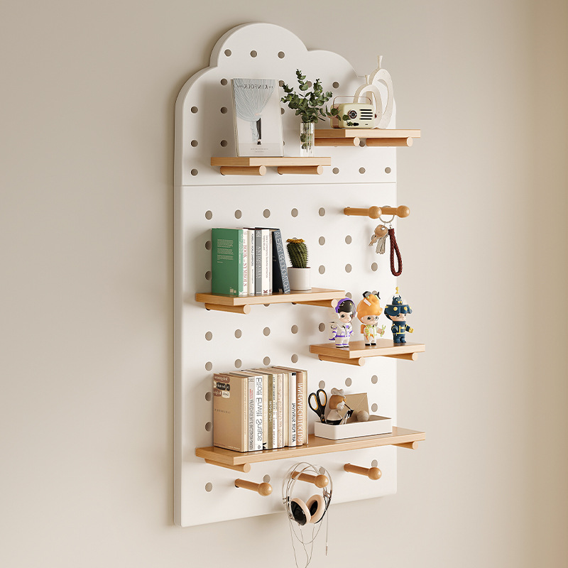 Agujero tablero de pared estante colgante tablero decorativo estante pasillo estudio MESA DE FONDO pared estante organizador de almacenamiento
