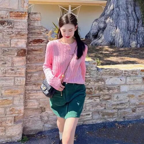 Christmas red women's turtleneck cable knit New Year destiny year round neck knit sweater top base layer top inner wear autumn winter