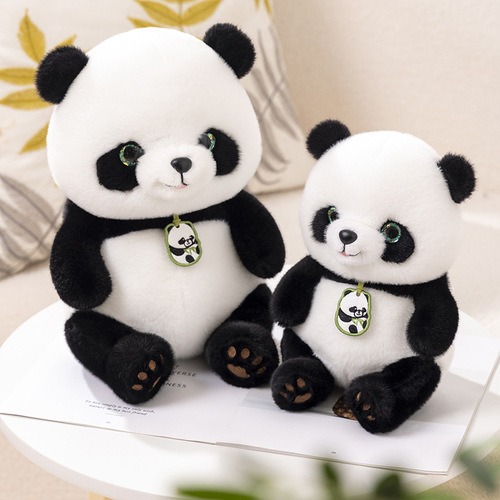 Cute simulation red panda doll plush toy mother and child panda rag doll children girl birthday gift
