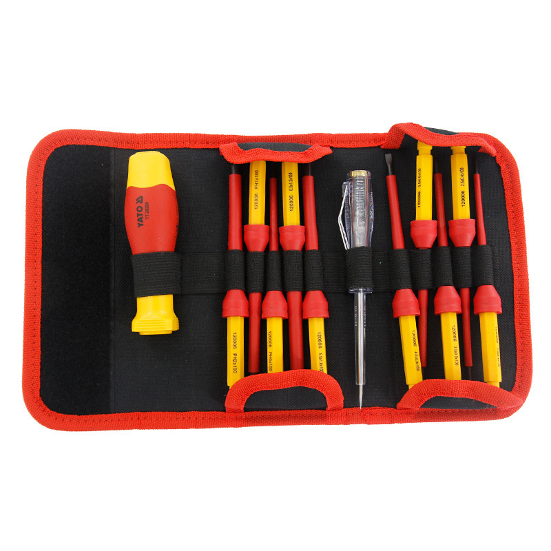 YATO绝缘换头螺丝刀批套装电工VDE三角十一字梅花异型多功能改锥