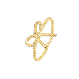 New Korean Style Bow Open Ring for Women, Niche Design, Fresh and Sweet, Cross-Border Live Broadcast, Ready for Delivery