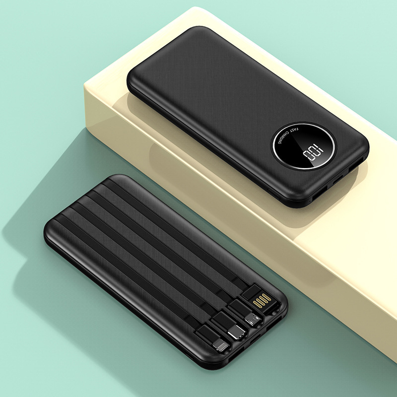 Nuevo multicolor, delgado y ligero dispositivo de carga digital, fuente de alimentación móvil de gran capacidad con cuatro líneas de 2w mAh en stock