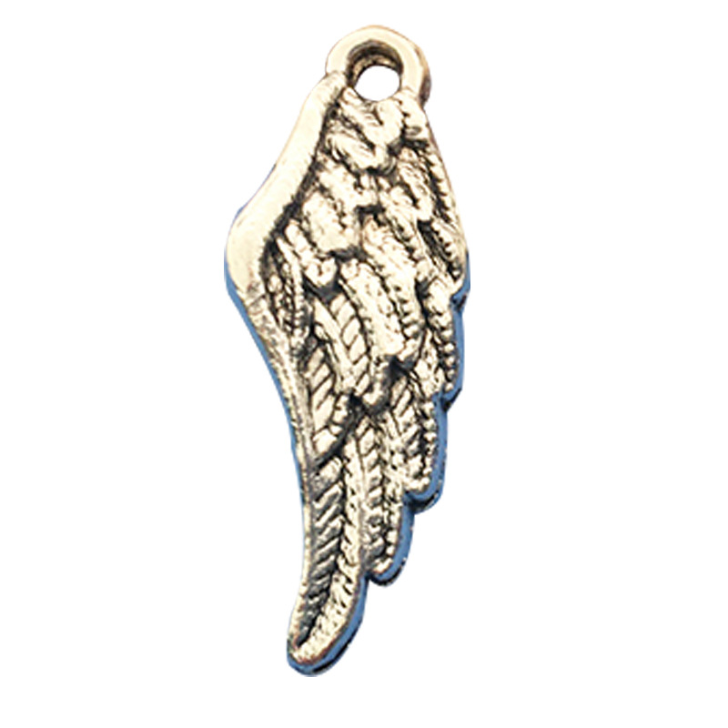 Accesorios de la joyería DIY 1 aleación de zinc accesorios en forma de corazón de plata antigua al azar accesorios de ala mixta suministro directo de fábrica