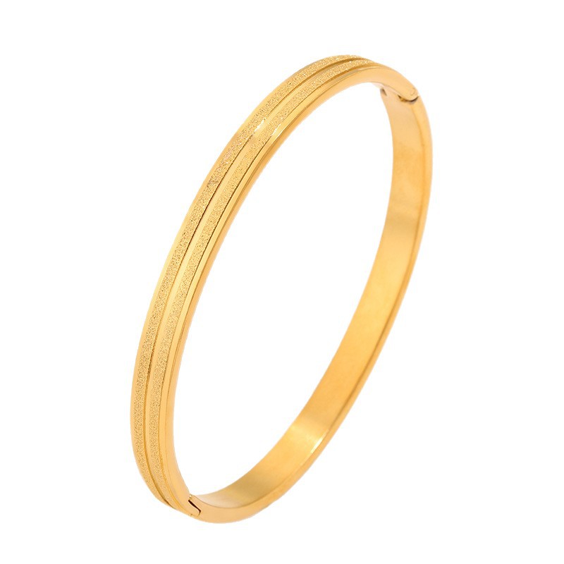 Brazalete de acero de titanio full sky star esmaltado pulsera de doble rayas niñas sensación de alto nivel no desvanecerse pulsera de moda universal image 6
