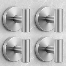 跨境不锈钢吸盘挂钩金属挂钩强力粘钩衣帽钩浴袍挂钩支架浴室厨房