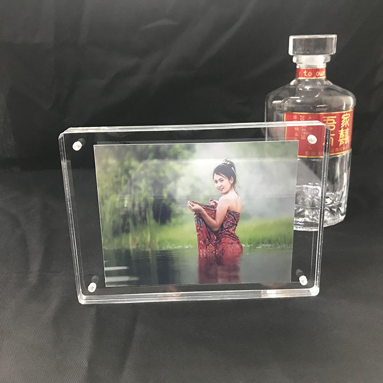 Acrylic Transparent Photo Frame Strong Magnetic Display Stand Price Tag Magnetic Ceramic Shop Wedding Photography Hotel Museum