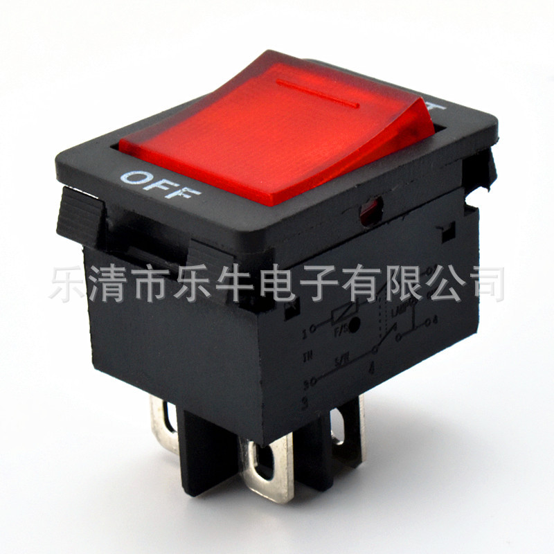 KCD4韩式船型开关过载保护韩国船形排插认证KCD4 4脚