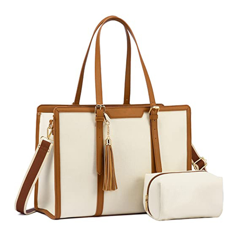 Amazon nuevo bolso de moda para mujer bolso de hombro para computadora portátil bolso de cuero para computadora con embrague,