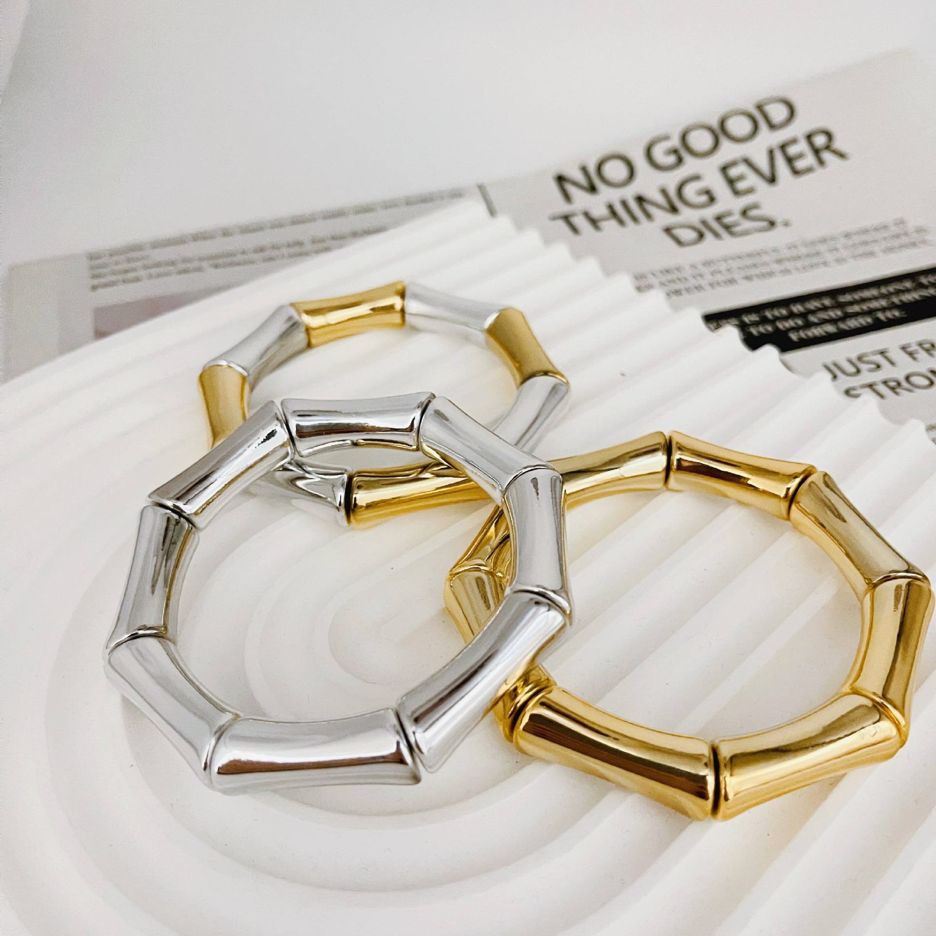 Casual, Daily Occasion Resin Material IG Style Bamboo Joint Resin Bangles Wholesale