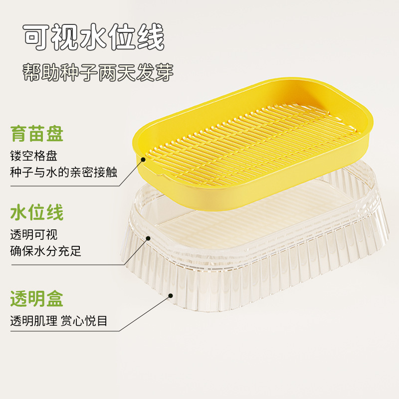 Nuevo gato grasa en maceta perezoso sin suelo caja de plantación hidropónica semillas de trigo placa de cultivo al por mayor
