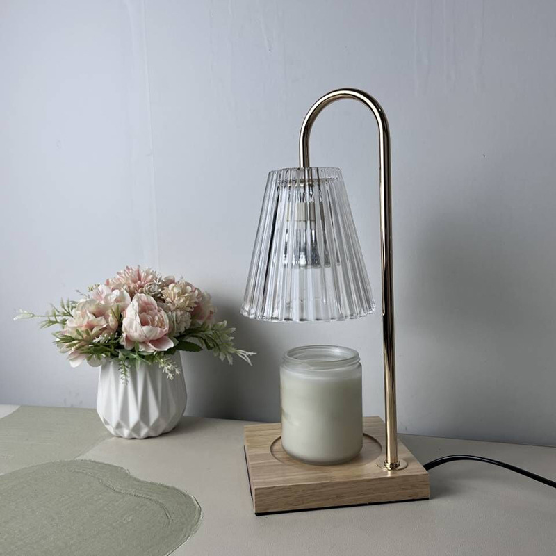 Lámpara de aromaterapia dedicada transfronteriza moderna lámpara de fusión de cera de vidrio creativa dormitorio cabecera Nórdico tiempo libre de humo vela lámpara de fusión